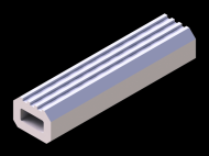 Silicone Profile P91565D - type format D - irregular shape