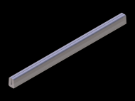 Silicone Profile P91705A - type format U - irregular shape
