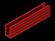 Silicone Profile P91979 - type format U - irregular shape