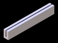 Silicone Profile P92013B - type format U - irregular shape