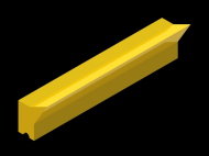 Silicone Profile P945BP - type format Lipped - irregular shape