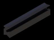 Silicone Profile P945C - type format Lipped - irregular shape