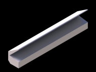 Silicone Profile P945CO - type format Lipped - irregular shape