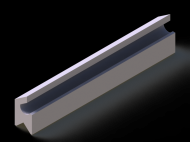 Silicone Profile P94850B - type format Lipped - irregular shape