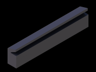 Silicone Profile P965A16 - type format Lipped - irregular shape