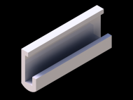 Silicone Profile P965AV - type format U - irregular shape