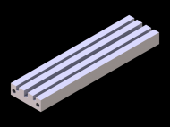 Silicone Profile P965AY - type format Flat Silicone Profile - irregular shape