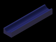 Silicone Profile P965J - type format Horns - irregular shape