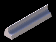 Silicone Profile P974B - type format Lipped - irregular shape