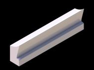 Silicone Profile P991O - type format Lipped - irregular shape
