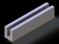 Silicone Profile PEWH25H213A - type format U - irregular shape