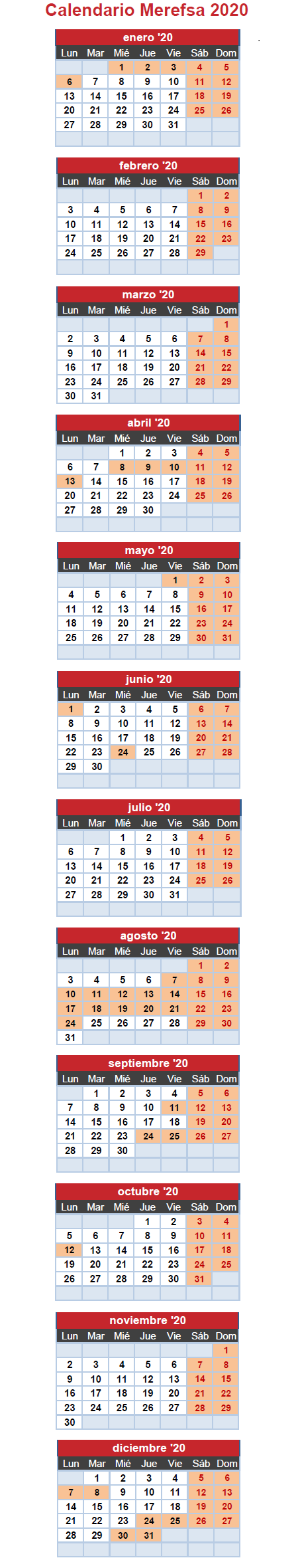 Calendario