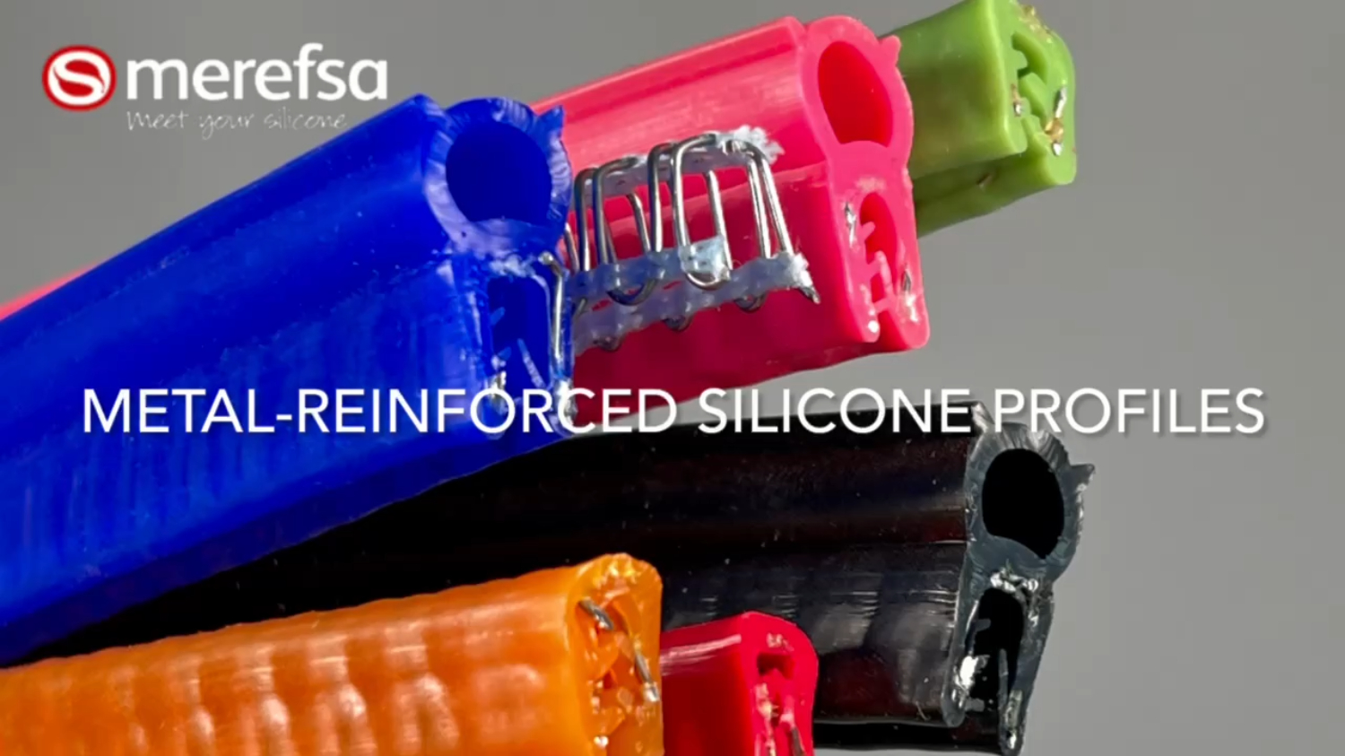 Metal-reinforced silicone profiles