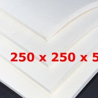 BLANC SPONGE SILICONE SHEET 250 mm X 250 mm DENS 0,25 gr/cm³ 5 mm (± 0,5)