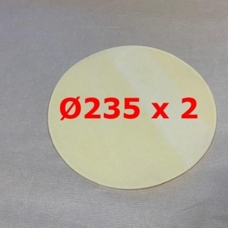 SILICONE DISQUE TRANSLUCIDE 60 SH° (±5) Øe 235 mm X 2 mm Épaisseur + ADHESIF