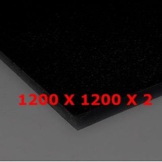 M² BLACK SILICONE SHEET FDA 60ºSH (±5) WIDE 1200 MM X 2 MM (±0,2) + Adhesive one SIDE