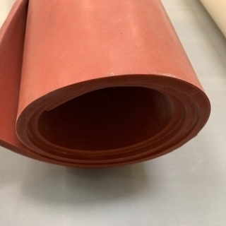 M² RED BRICK SILICONE SHEET 60 SH° (±5) WIDTH 1000 mm X 2 mm (±0,3) NO TALC