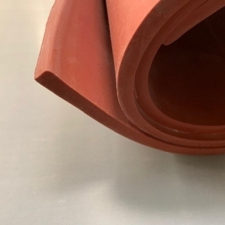 M² RED BRICK SILICONE SHEET 60 SH° (±5) WIDTH 1000 mm X 3 mm (±0,3) NO TALC