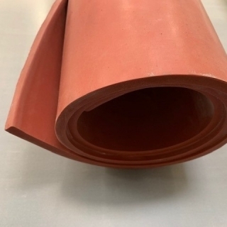 M² RED BRICK SILICONE SHEET 60 SH° (±5) WIDTH 1000 mm X 4 mm (±0,3) NO TALC