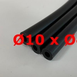 M. BLACK SILICONE TUBE FOOD GRADE 60 SH° (±5) Øe 10 mm X Øi 4 mm 