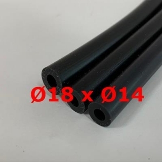 M. BLACK SILICONE TUBE FOOD GRADE 60 SHº (±5) Øe 18 mm X Øi 14 mm