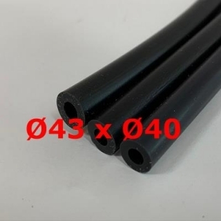 M. BLACK SILICONE TUBE FOOD GRADE 60 SH° (±5) Øe 43 mm X Øi 40 mm