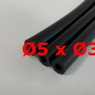 M. BLACK SILICONE TUBE FOOD GRADE 60 SH° (±5) Øe 5 mm X Øi 3 mm 