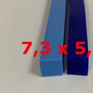 M.  BLUE SILICONE PROFILE FOOD GRADE 65 SH° (±5)   7,3 mm X   5,3 mm 