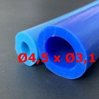 M. BLUE SILICONE TUBE FOOD GRADE 60 SHº (±5) TOOL. P640C Øe 4,5 mm  X Øi 3,1 mm