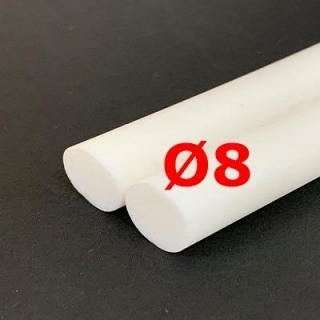 M. CORDE SILICONE BLANC ALIMENTAIRE 30 SH° (±5) Ø 8 mm