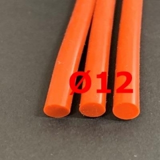 M. CORDE SILICONE ROUGE BRIQUE ALIMENTAIRE 60 SH° (±5) Ø 12 mm 