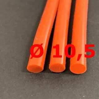 M. CORDE SILICONE ROUGE BRIQUE ALIMENTAIRE THT (280°C) 70 SH° (±5) Ø 10,5 mm