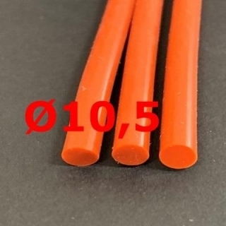 M. CORDÓN SILICONA ATOX. ROJO TEJA NPC THT 300°C 70 SH° (±5) Ø 10,5 mm C.S.