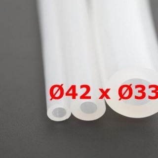 M. FOOD GRADE TRANSLUCENT SILICONE TUBE 60 SH° (±5) Øe 42 mm X Øi 33 mm