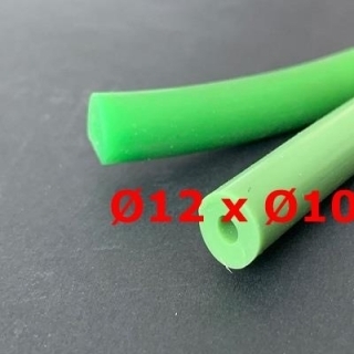 M. GREEN SILICONE TUBE FOOD GRADE 60 SH° (±5) Øe 12 mm X Øi 10 mm 