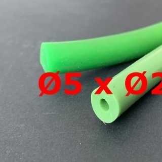 M. GREEN SILICONE TUBE FOOD GRADE 60 SH° (±5) Øe 5 mm X Øi 2 mm 