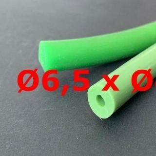 M. GREEN SILICONE TUBE FOOD GRADE 60 SH° (±5) Øe 6,5 mm X Øi 4 mm 