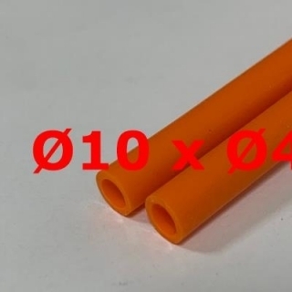 M. ORANGE SILICONE TUBE FOOD GRADE 60 SH° (±5) Øe 10 mm X Øi 4 mm 