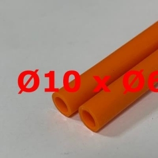 M. ORANGE SILICONE TUBE FOOD GRADE 60 SH° (±5) Øe 10 mm X Øi 6 mm 