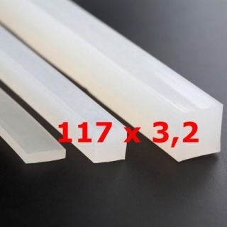 M. PROFIL SILICONE TRANSLUCIDE ALIMENTAIRE 60 SH° (±5) 117 mm X 3,2 mm