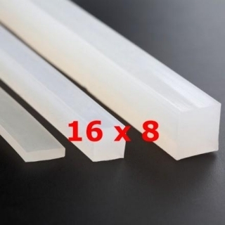 M. PROFIL SILICONE TRANSLUCIDE ALIMENTAIRE 60 SH° (±5) 16 mm X 8 mm