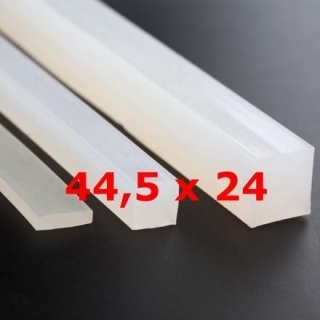 M. PROFIL SILICONE TRANSLUCIDE ALIMENTAIRE 60 SH° (±5) 44,5 mm X 24 mm