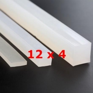 M.  PROFIL SILICONE TRANSLUCIDE ALIMENTAIRE 70 SH° (±5)   12 mm X   4 mm 