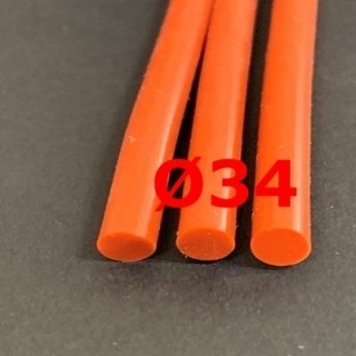 M. RED BRICK SILICONE CORD FOOD GRADE 60 SH° (±5) Ø 34 mm 