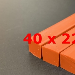 M. RED BRICK SILICONE PROFILE FOOD GRADE 55 SH° (±5) 40 mm X 22 mm