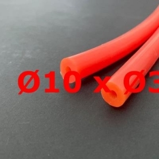 M. RED BRICK SILICONE TUBE FOOD GRADE 60 SH° (±5) Øe 10 mm X Øi 3 mm 