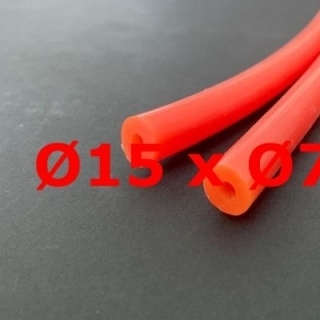 M. RED BRICK SILICONE TUBE FOOD GRADE 60 SH° (±5) Øe 15 mm X Øi 7 mm 