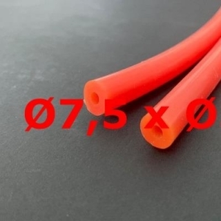 M. RED BRICK SILICONE TUBE FOOD GRADE 60 SH° (±5) Øe 7,5 mm X Øi 3 mm 