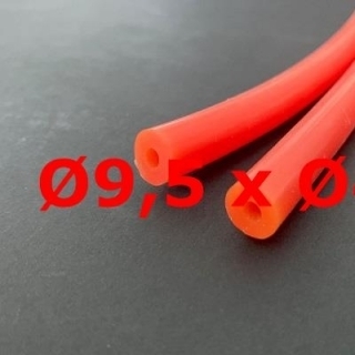 M. RED BRICK SILICONE TUBE FOOD GRADE 60 SH° (±5) Øe 9,5 mm X Øi 4 mm
