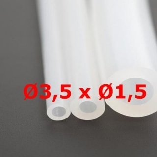 M. SILICONE TUBE TRANSLUCENT FOOD GRADE 60ºSH  (±5)  Øe 3,5 mm X Øi 1,5 mm